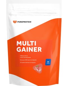 Гейнер Multi Gainer 3000 г клубника со сливками Pureprotein