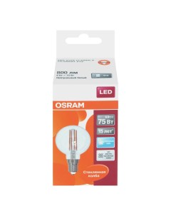 Лампа светодиодная E14 6 Вт 4000 К белый шар Osram