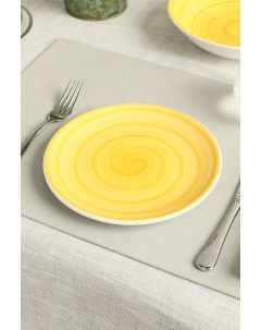 Тарелка десертная 20 5 см желтый керамика 7269633 Coincasa
