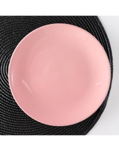 Тарелка керамическая десертная Пастель d19 см цвет розовый Доляна