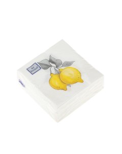 Салфетки бумажные Лимончики 2 слоя 20 х 20 см 250 шт Art bouquet