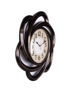 Часы круг ажурный d 45 5 см корпус черный с медью Классика Рубин