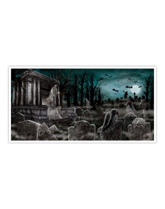 Постер Зловещее кладбище 165x85 см Amscan