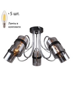 Потолочная люстра с лампочками Affable 2351 5U Lamps E14 Свеча F-promo