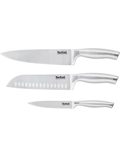 Набор кухонных ножей из 3 предметов нержавеющая сталь серебристый Tefal