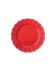 Тарелка обеденная фарфоровая красная 26 см EL R2880 ELIR Easy life