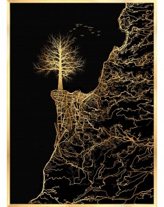 Картина для интерьера Золотое дерево I 50х70 см GRAF 23092 Графис