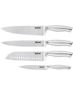 Набор кухонных ножей из нержавеющей стали 4 предмета серебристый Tefal