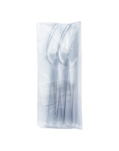Ножи одноразовые Лакшери пластиковые прозрачные 18 см 6 шт Nobrand