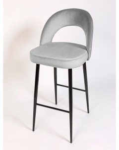 Барный стул Сансет ноги черный металл светло серый Nobrand