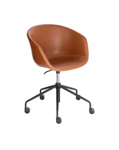 Офисное кресло Yvette коричневое кожаное La forma