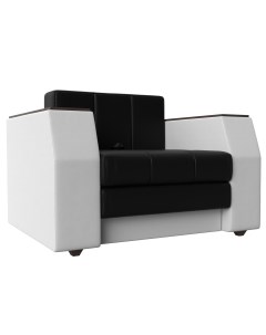 Кресло кровать Атлантида 106х85х80 см черный белый Лига диванов