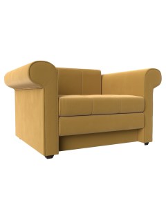 Кресло кровать Берли микровельвет желтый Лига диванов