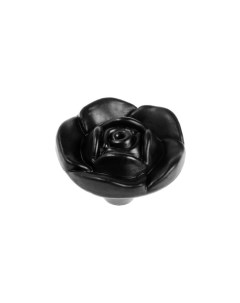 Ручка кнопка ТУНДРА Rose 01 черная Tundra