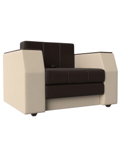 Кресло кровать Атлантида 106х85х80 см коричневый бежевый Лига диванов