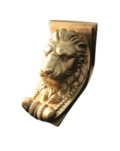 Настенная полка Королевский лев золотистый Zlatdecor