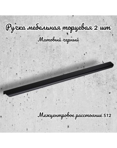 Ручка торцевая 656781 матовый черный комплект 2 предмета Inred