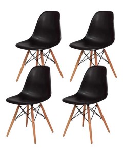 Комплект стульев 4 шт HW9001 черный Sokoltec