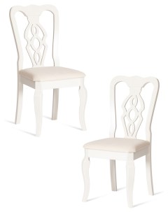 Комплект стульев со спинкой для кухни с мягким сиденьем Aphrodite массив ткань Tetchair