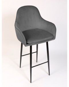Барный стул Санрайс ноги черный металл темно серый Nobrand