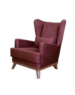 Кресло Людвиг темно пурпурный коричневый Hoff