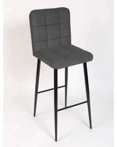 Барный стул Ирис ноги черный металл темно серый Nobrand