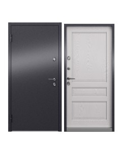 Дверь входная Torex для дома Village 880х2050 левая терморазрыв черный светло серый Torex стальные двери