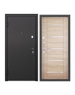 Дверь входная Torex для квартиры металлическая Flat M 860х2050 левая черный бежевый Torex стальные двери
