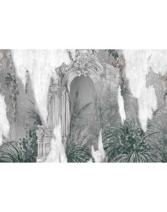 Фотообои Decor F 377 Античная стена с тропическими листьями 400х270 Divino