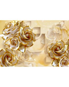 Фотообои Decor F коллекцияF 044 Розы с золотыми блестками 400х270 1 Divino