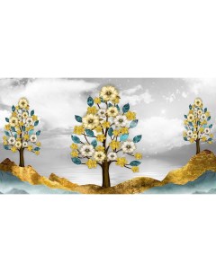 Фотообои Decor F коллекцияF 045 Деревья с золотыми цветами 500х270 1 Divino