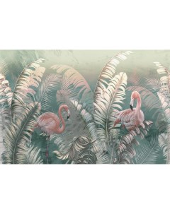 Фотообои Decor F коллекцияF 115 Фламинго в экзотических листьях 400х270 1 Divino