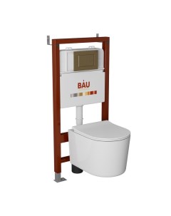 Комплект BAU 6 в 1 инсталляция BAU PRO унитаз Bau Hotel PRO сиденье клавиша Bauedge