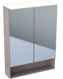 Зеркальный шкаф Acanto 500 644 00 2 60 см с подсветкой корпус дуб Мистик Geberit