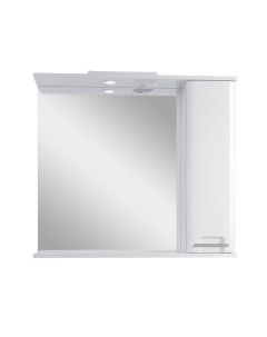 Зеркальный шкаф подвесной Уника 80 для ванной комнаты белый Sanstar