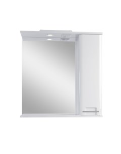 Зеркальный шкаф подвесной Уника 70 для ванной комнаты белый Sanstar