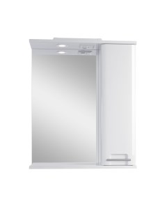 Зеркальный шкаф подвесной Уника 60 для ванной комнаты белый Sanstar