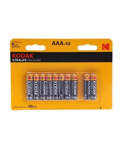 Батарейка алкалиновая Xtralife AAA LR03 10BL 1 5В блистер 10 шт Kodak