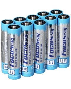 Батарейки Super Alkaline Lr03 286 Шринк10 комплект 20 батареек 2 упак х 10шт Focusray