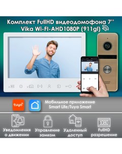 Комплект видеодомофона Vika KIT WIFI 911gl Alfavision