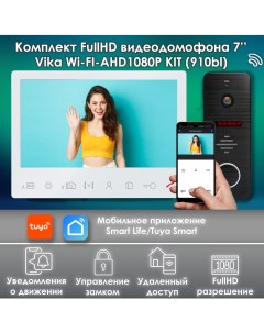 Комплект видеодомофона Vika KIT WIFI 910bl Alfavision