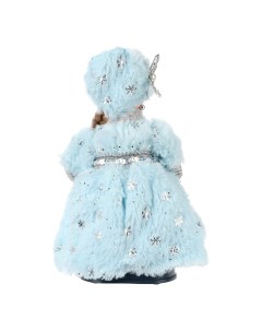 Новогодняя фигурка Снегурочка со снежинкой анимационная с мелодией 30 см 1 шт Sote toys
