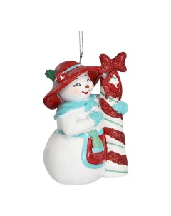 Елочная игрушка Снеговик с конфетой 1 шт разноцветный Kurt s. adler