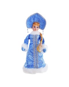 Фигурка новогодняя Снегурочка в кокошнике музыкальная 40 см Sote toys