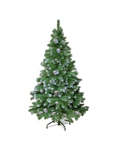 Ель искусственная Снежная королева с шишками 155 см зеленая заснеженная Царь елка