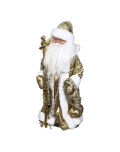 Фигурка Дед мороз в золотой шубе с мелодией 40 см Sote toys
