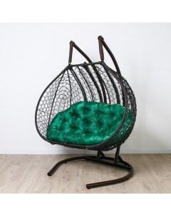 Подвесное кресло коричневое Travel ажур Ktmtrxp1de1po03te зеленая подушка Stuler