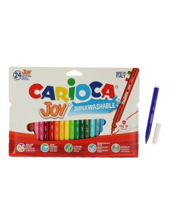Фломастеры 24 цвета Joy 2 6 мм увеличенный ресурс суперяркие картонн Carioca