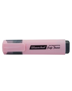 Текстовыделитель Soft Pastel скошенный розовый 1 5 мм Silwerhof