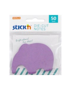 Стикеры Stick n фиолетовый слон 50 листов Stick`n